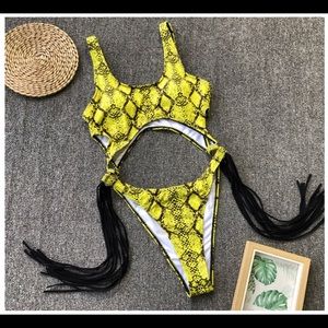 One piece  snake skin swimsuit